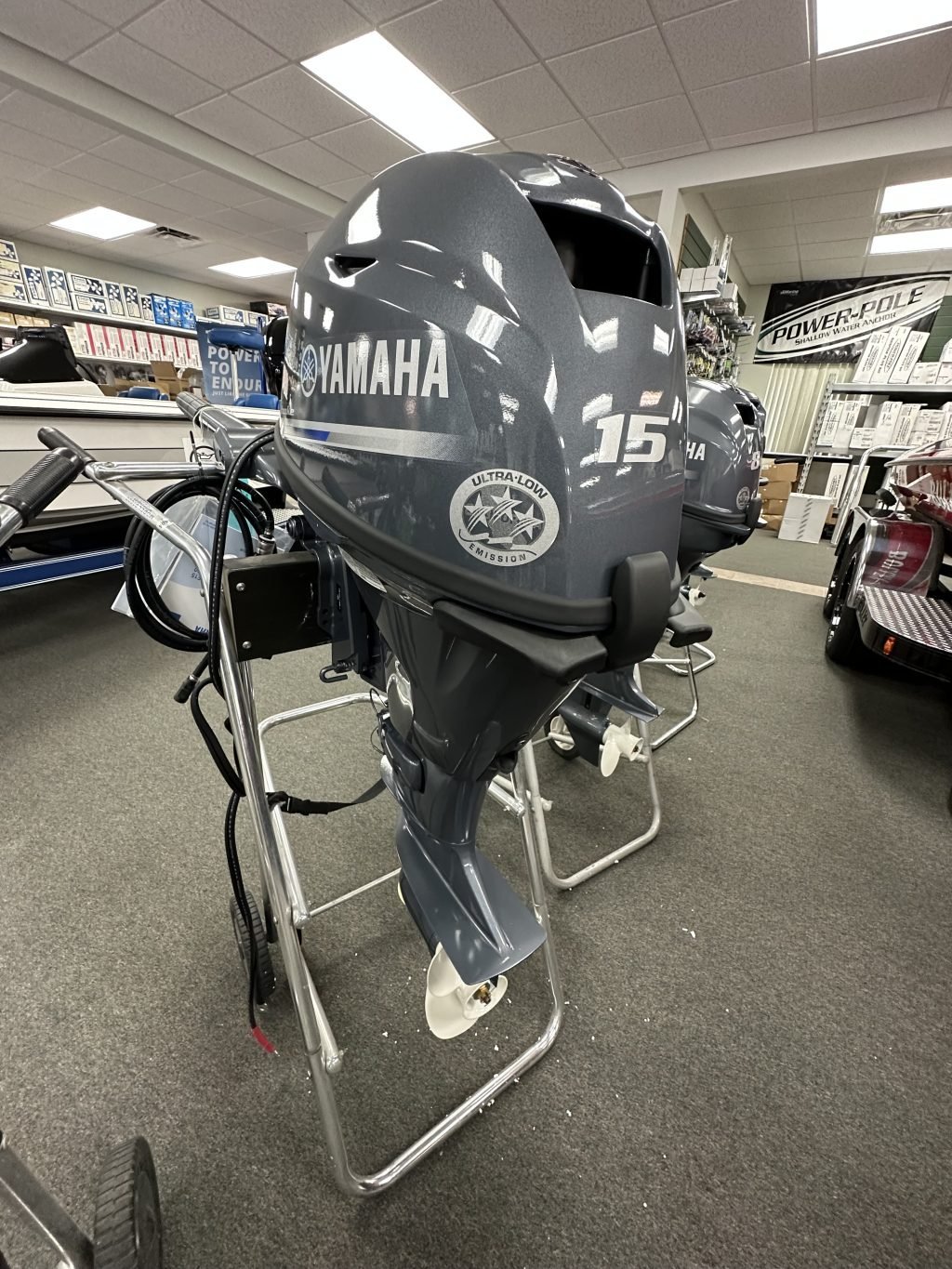 2025 Yamaha 15 HP F15SEHA Tiller Handle 15" Outboard Motor - Image 5