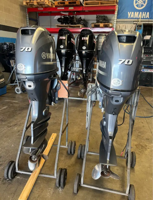 Twin Yamaha F70 4-Stroke Outboards For Sale